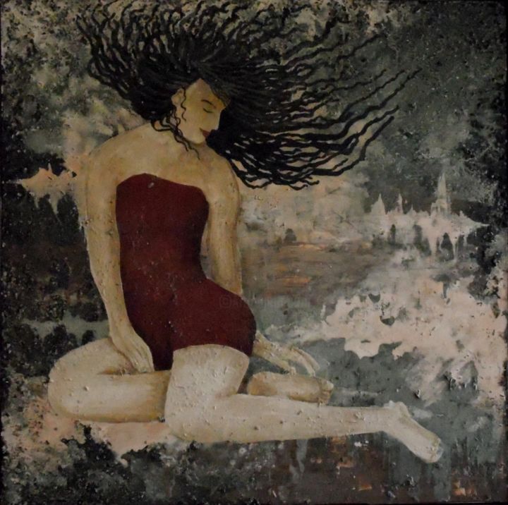 Pintura intitulada "Pensamento" por Ana Maria Cordeiro Antunes, Obras de arte originais, Pigmentos