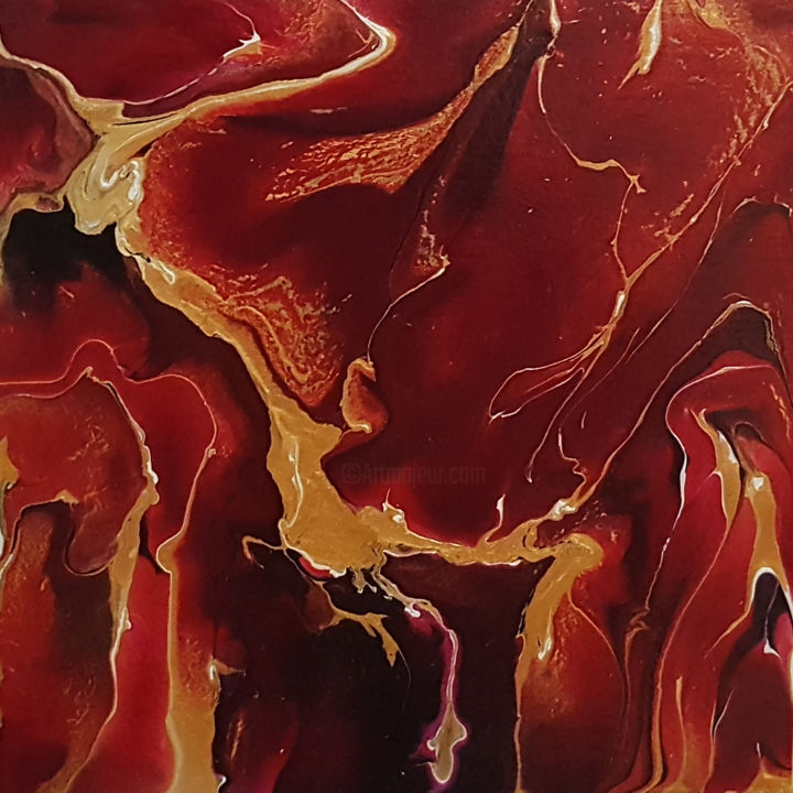 Pintura titulada "Inferno Delight | 8…" por Alexandra Romano, Obra de arte original, Acrílico