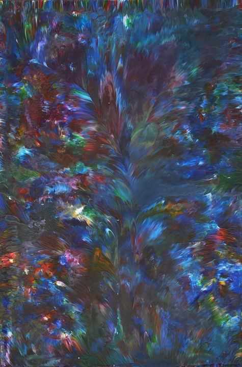 Painting titled "Midnight Moonlight…" by Alexandra Romano, Original Art, Acrylic