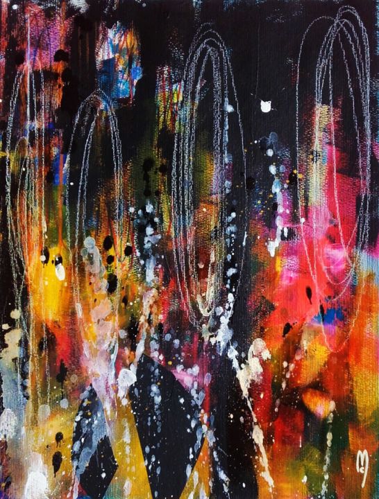 Картина под названием "Abstract Art" - Céline Marcoz, Подлинное произведение искусства, Акрил