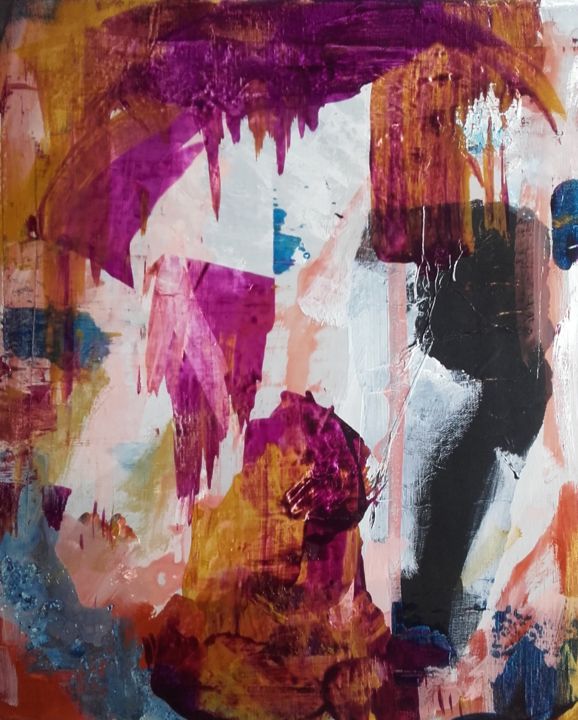 Malerei mit dem Titel "Art Abstrait Abstra…" von Céline Marcoz, Original-Kunstwerk, Acryl