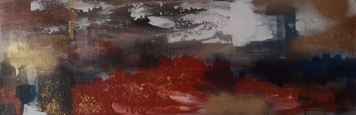 Pittura intitolato "Paysage Abstrait Ab…" da Céline Marcoz, Opera d'arte originale, Acrilico