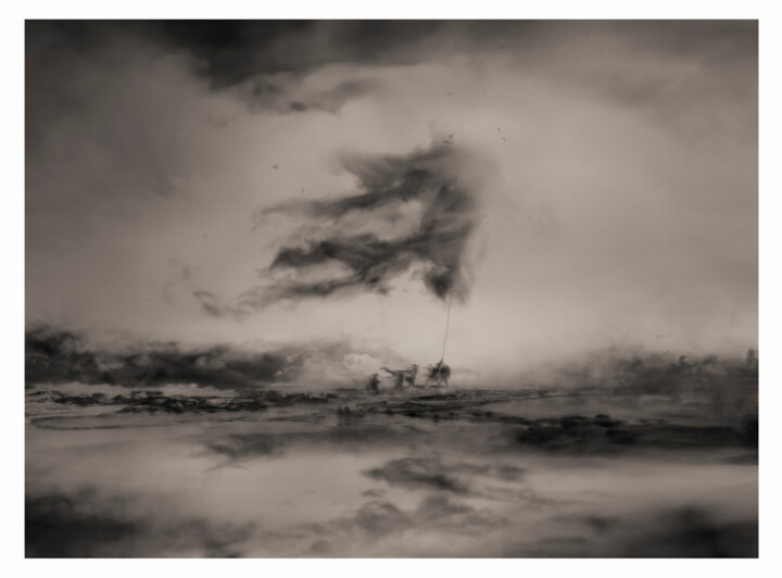 Fotografia intitulada "La carga del agua" por Oriol Jolonch, Obras de arte originais, Fotografia Manipulada