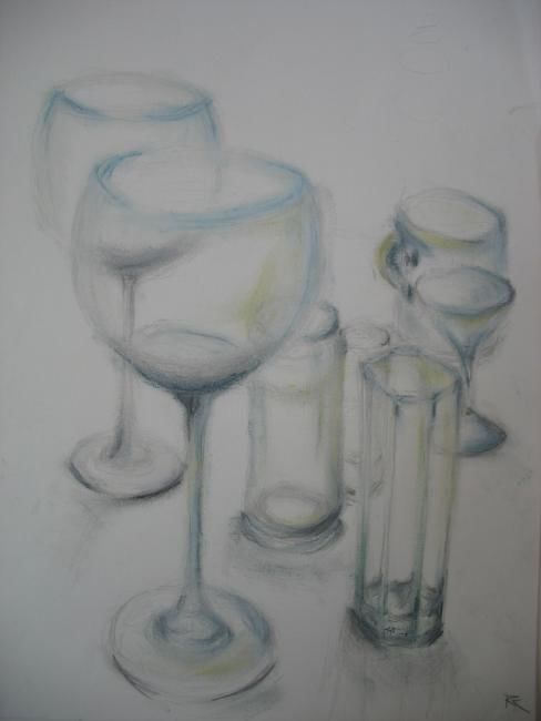 Pintura intitulada "Materialstudie Glas" por Ralf Czekalla, Obras de arte originais, Óleo