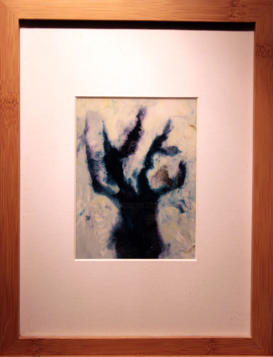 Malarstwo zatytułowany „Der blaue Winterbaum” autorstwa Ralf Czekalla, Oryginalna praca, Olej