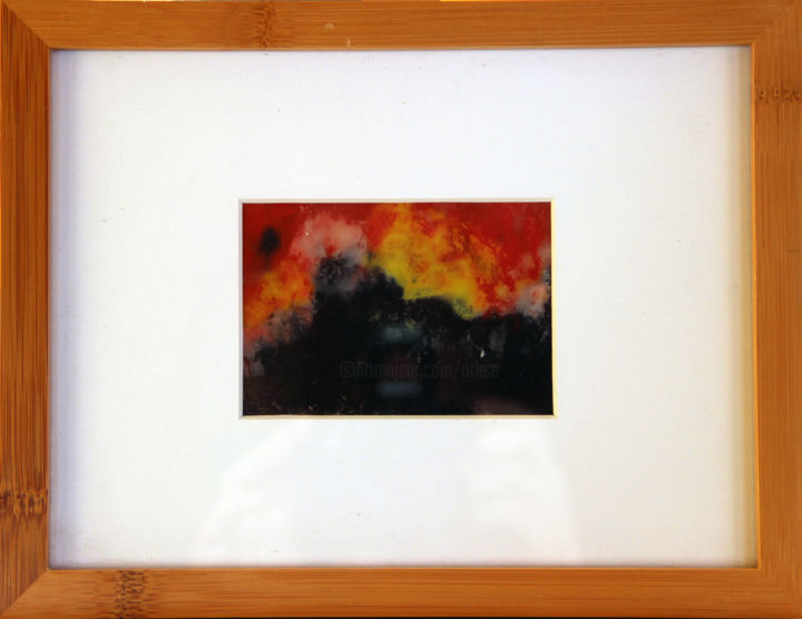 Malerei mit dem Titel "Feuerland" von Ralf Czekalla, Original-Kunstwerk, Öl