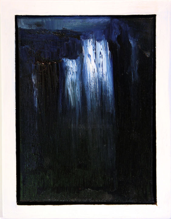 Malerei mit dem Titel "WasserFall" von Ralf Czekalla, Original-Kunstwerk, Öl