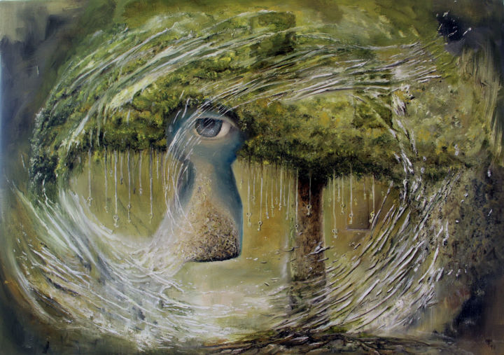 Pittura intitolato "Der Baum der vielen…" da Ralf Czekalla, Opera d'arte originale, Olio