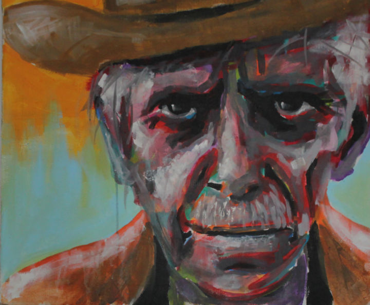 Painting titled "Guajiro" by Orlando Lazaro, Original Art, Acrylic