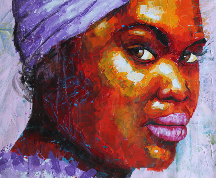 Painting titled "Dayme" by Orlando Lazaro, Original Art, Acrylic
