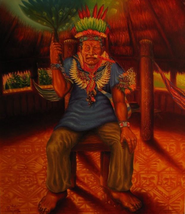 Painting titled "Taita Yagecero (ama…" by Orlando Martinez, Original Artwork, Other