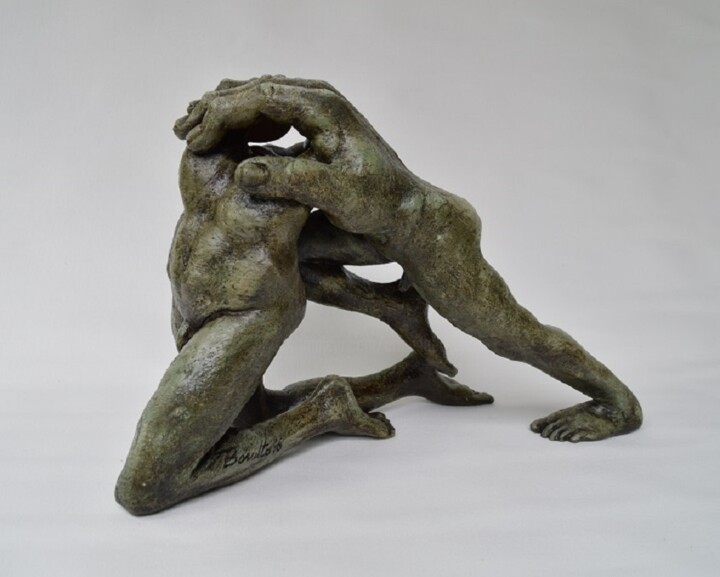 Skulptur mit dem Titel "Le traitre" von Orlando Basulto, Original-Kunstwerk, Ton