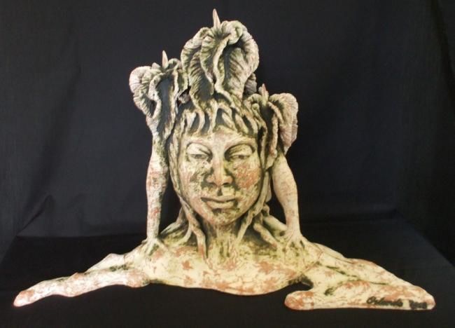 Sculpture intitulée "« Je suis d'où pous…" par Orlando Basulto, Œuvre d'art originale, Terre cuite