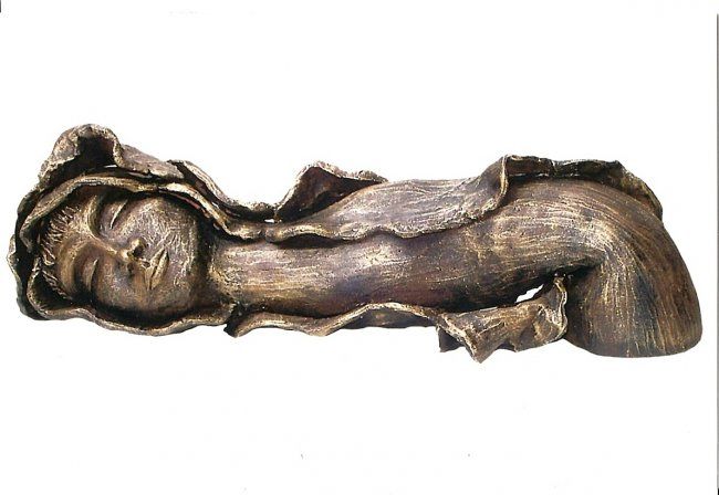 Sculpture intitulée "« Hiver »" par Orlando Basulto, Œuvre d'art originale, Terre cuite