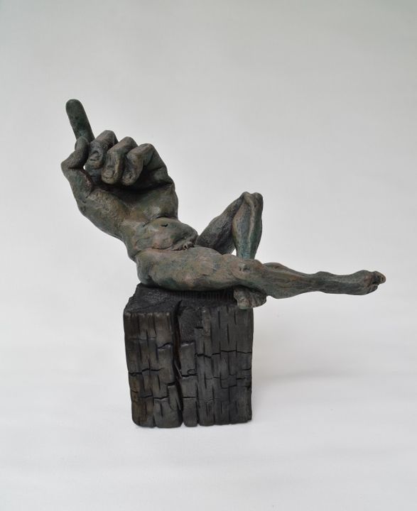 Sculpture titled "Ls siesta" by Orlando Basulto, Original Artwork, Ceramics
