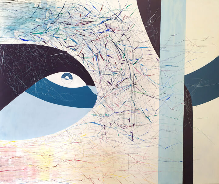 Painting titled "killer whale" by Marina Iarmishko, Original Artwork, Tempera