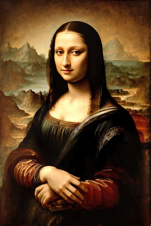 Artes digitais intitulada "Monalisa" por Melih Ortatepe, Obras de arte originais, Pintura digital