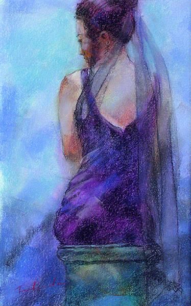 Painting titled "costume blue" by Osam Fukuda, Original Art, Oil