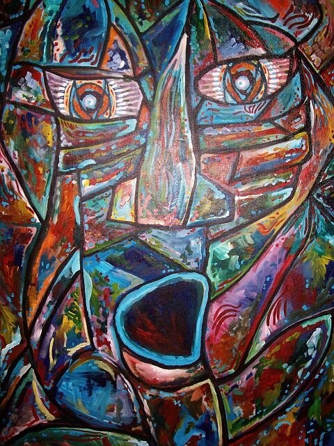 "eyes" başlıklı Tablo Oscar Galvan tarafından, Orijinal sanat, Petrol