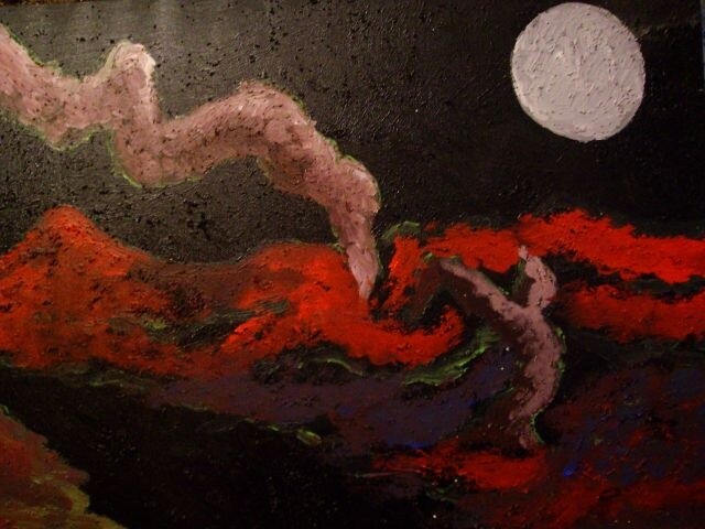 Painting titled "" Purgatory "" by Oscar Galvan, Original Artwork, Oil