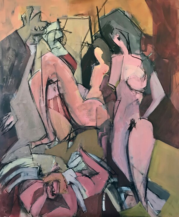 Malerei mit dem Titel "Cupido" von Óscar Luis Leonor De Frutos, Original-Kunstwerk, Acryl