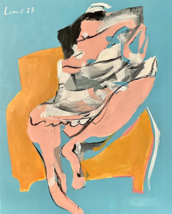 Картина под названием "Sexy lady" - Óscar Luis Leonor De Frutos, Подлинное произведение искусства, Акрил