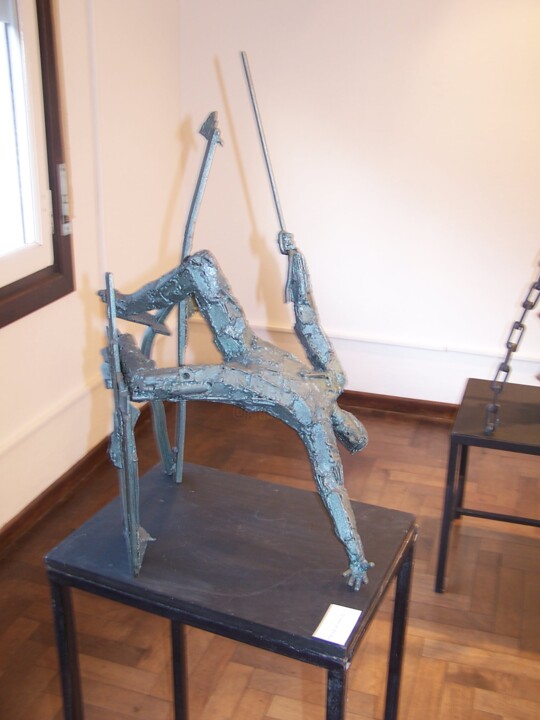 Rzeźba zatytułowany „¡Toma mí mano..!” autorstwa Oscar Brocos, Oryginalna praca, Metale