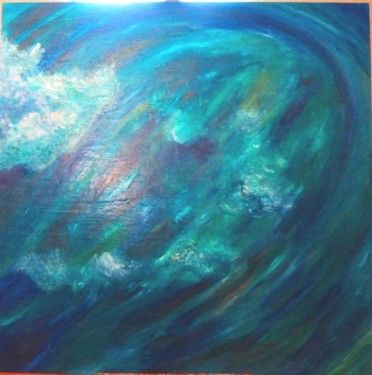 Painting titled "Stanza blue" by Oshiro, Original Art,