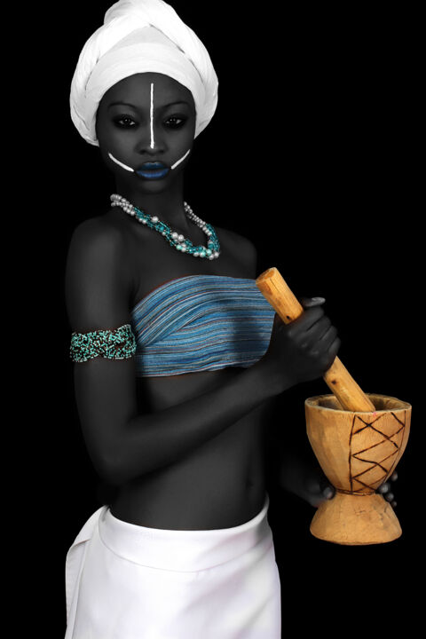 Fotografía titulada "Nigérienne traditio…" por Osho Photographe, Obra de arte original, Fotografía digital