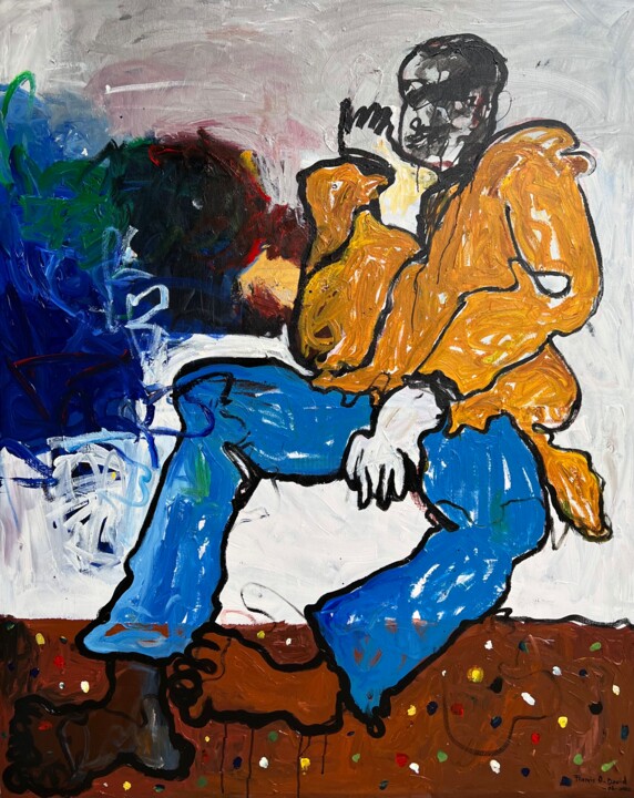 Malarstwo zatytułowany „I was shocked by wh…” autorstwa Oshorenoya David Francis, Oryginalna praca, Akryl