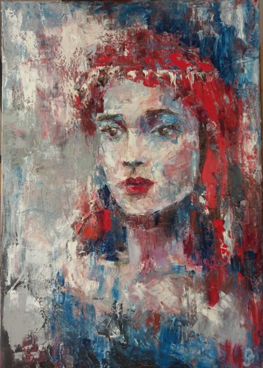 Painting titled "Sofi" by Tatiana Oskina, Original Artwork, Oil