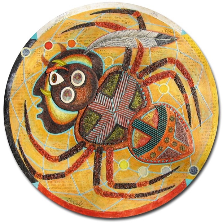 Peinture intitulée "IKTOMI" par Jean-Luc Osswald, Œuvre d'art originale, Acrylique