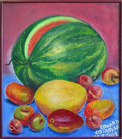 Картина под названием "Water-melon" - Edward Ostrovsky, Подлинное произведение искусства, Другой