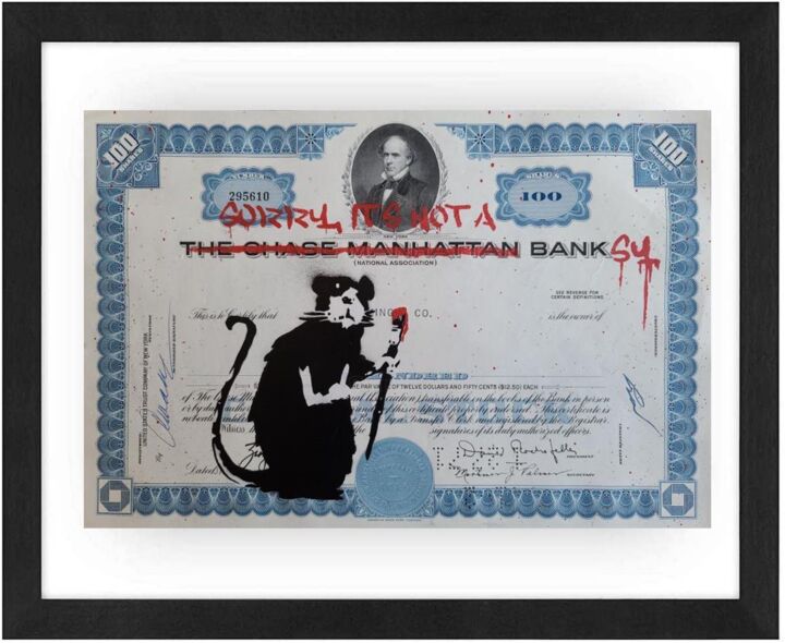 Painting titled "Not a Banksy" by Otist, Original Artwork, Acrylic