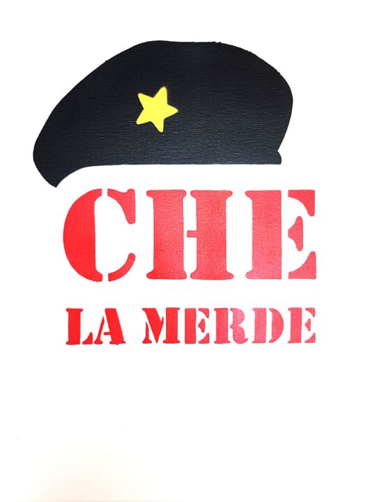 Schilderij getiteld "CHE la merde (Red)" door Otist, Origineel Kunstwerk, Graffiti