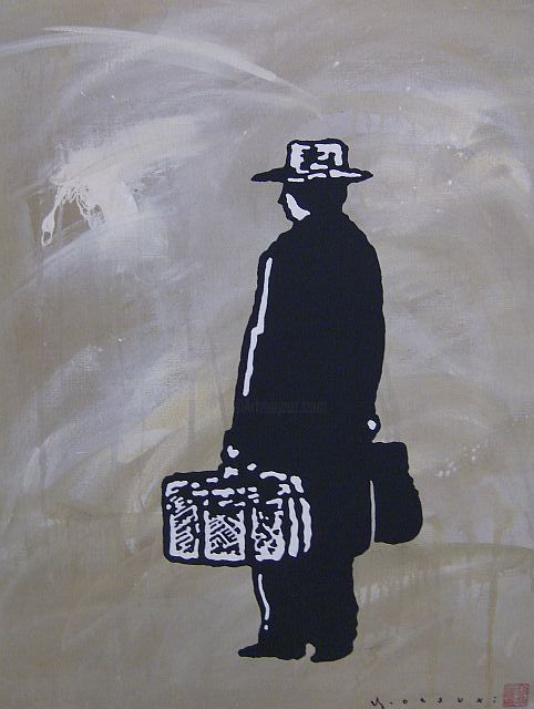 Painting titled "Voyageur" by otsuki, Original Artwork