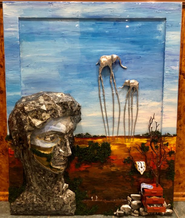 Κολάζ με τίτλο "Калейдоскоп Дали" από Катерина Смирнова, Αυθεντικά έργα τέχνης, Κολάζ