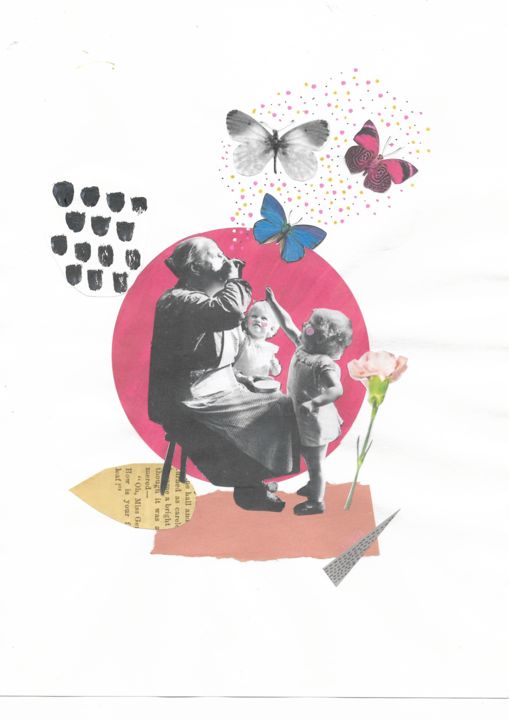 Collages getiteld "Catching Memories,…" door Ottavia Marchiori, Origineel Kunstwerk, Collages