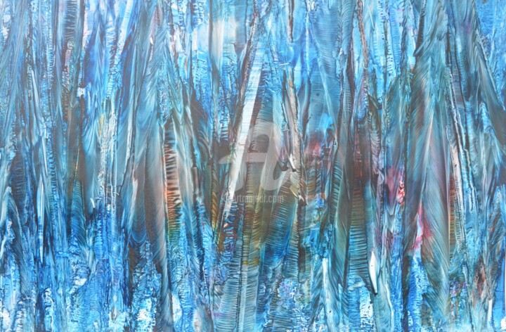 Painting titled "Bleu" by Ottilia, Original Artwork, Acrylic