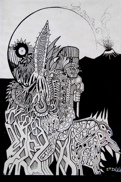 Dibujo titulada "TERRE NOIRE" por Otzkeltal, Obra de arte original, Tinta