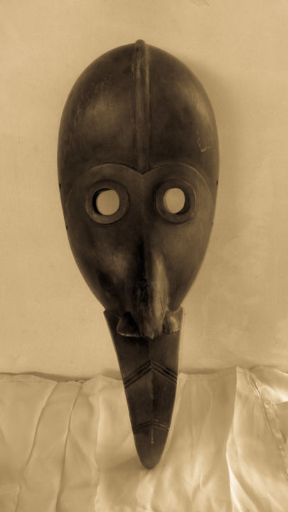 Sculpture titled "Kaléta(le masque)" by Oulianock Kpobly, Original Artwork, Other