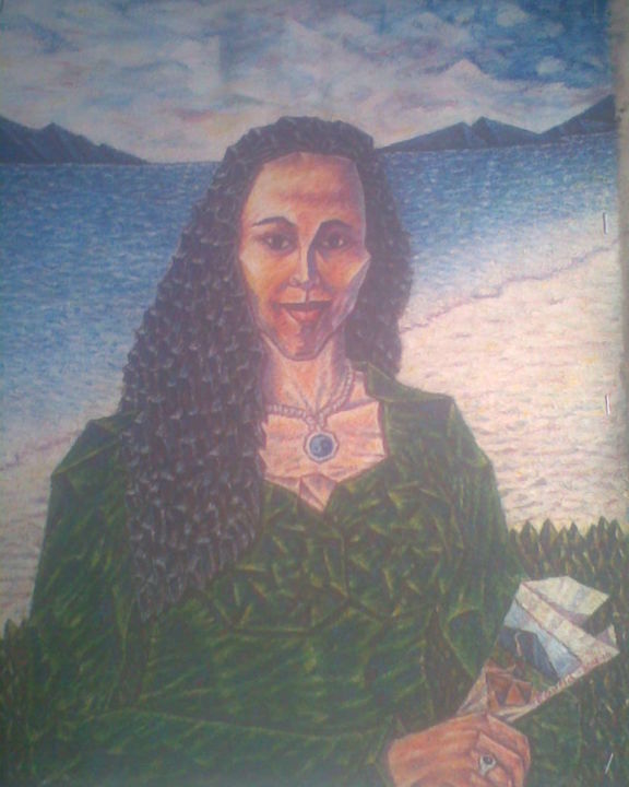 Картина под названием "Mona Kayle; The Dau…" - Ouma Fred, Подлинное произведение искусства, Масло