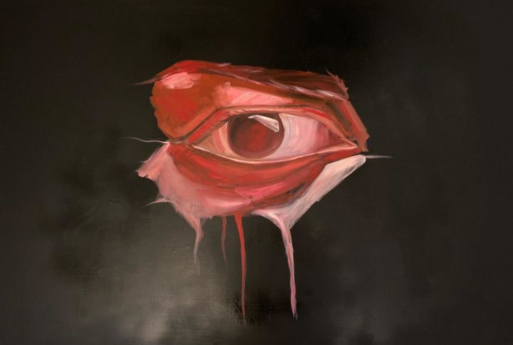 Painting titled "Eye" by Oumayma Cherif, Original Art, Oil