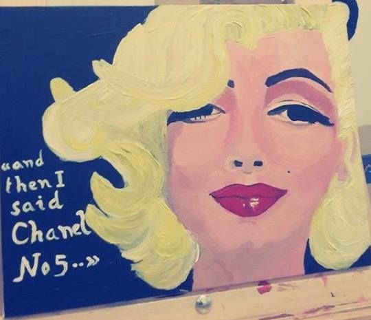 Painting titled "Marilyn Monroe" by Oumayma Khefifi, Original Artwork