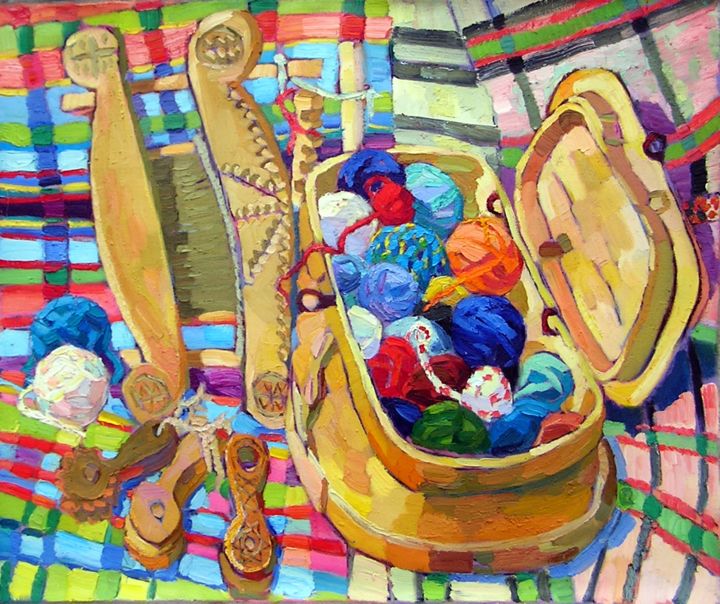 Peinture intitulée "Tangles" par Aleksandra Ovchinnikova, Œuvre d'art originale, Huile