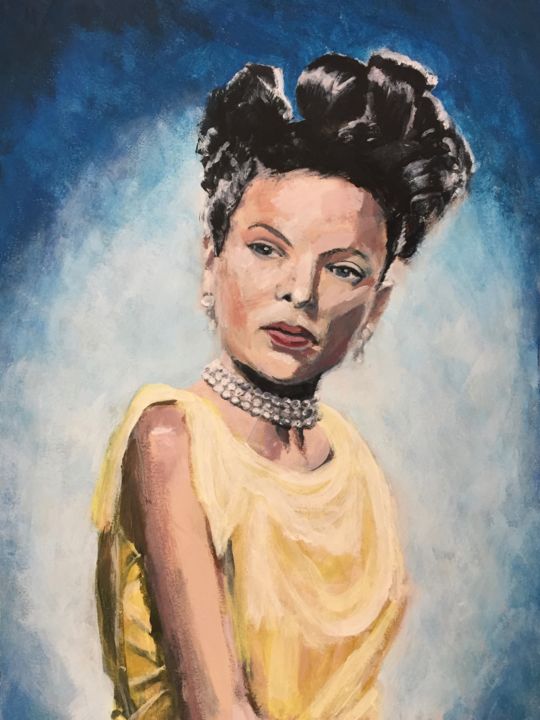 Painting titled "Retro Celebs / Lucy" by Robert Jan Overeem, Original Artwork, Acrylic