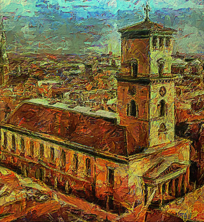 Digitale Kunst mit dem Titel "The Church of Our L…" von Konstantin Sochnev, Original-Kunstwerk, Digitale Malerei