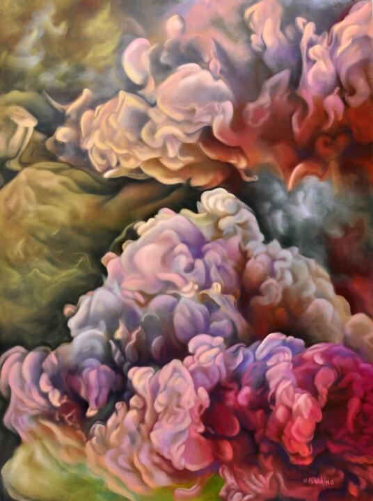 Schilderij getiteld "Earth color smoke" door Oxana Babkina, Origineel Kunstwerk, Pastel