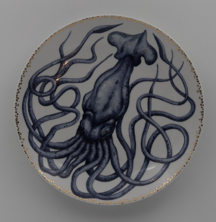 Γλυπτική με τίτλο "squid" από Oxana Kondratenko, Αυθεντικά έργα τέχνης, Πηλός