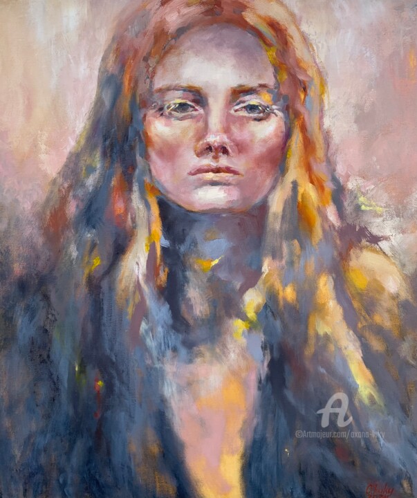 Картина под названием "“Dive inside yourse…" - Oxana Luky, Подлинное произведение искусства, Масло